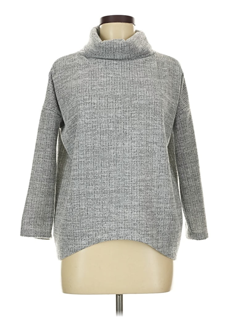 Pre-owned Clara Sun Woo Turtleneck Sweater In Gray