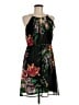 Old Navy 100% Polyester Tropical Black Cocktail Dress Size M - photo 1