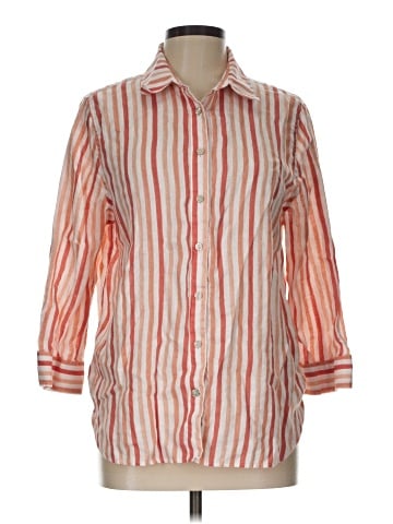 Chico's 3/4 Sleeve Button-Down Shirt (view 1)