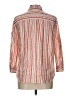 Chico's 100% Linen Stripes Orange 3/4 Sleeve Button-Down Shirt Size Lg (2) - photo 2