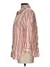 Chico's 100% Linen Stripes Orange 3/4 Sleeve Button-Down Shirt Size Lg (2) - photo 5