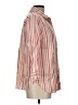 Chico's 100% Linen Stripes Orange 3/4 Sleeve Button-Down Shirt Size Lg (2) - photo 4