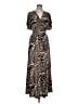 Assorted Brands Animal Print Brown Casual Dress Size L - photo 1