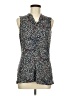 CAbi 100% Rayon Blue Sleeveless Button-Down Shirt Size M - photo 1