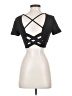 Shein Black Short Sleeve Top Size S - photo 2