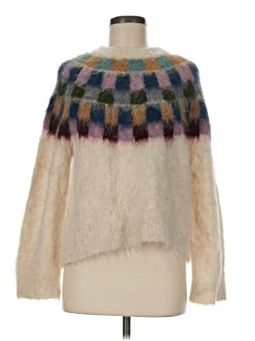 Madewell Brushed Checkerboard Fair Isle Oversized Sweater (view 1)