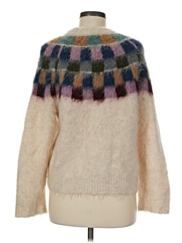 Madewell Brushed Checkerboard Fair Isle Oversized Sweater (view 2)