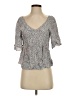 Urban Romantics 100% Rayon Gray 3/4 Sleeve Blouse Size S - photo 1