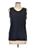 Basic Editions 100% Cotton Blue Sleeveless T-Shirt Size L - photo 1