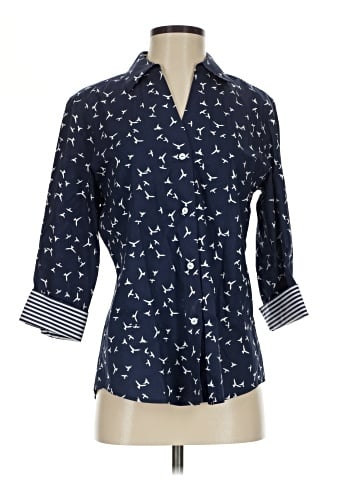 Foxcroft 3/4 Sleeve Button-Down Shirt (view 1)