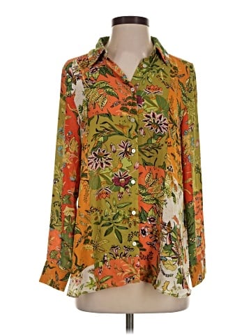 Rose + Olive Long Sleeve Blouse (view 1)