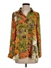 Rose + Olive 100% Polyester Floral Orange Long Sleeve Blouse Size XS (estimated) - photo 1