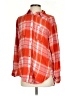 Pilcro Plaid Orange Long Sleeve Blouse Size XS - photo 1