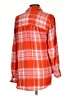 Pilcro Plaid Orange Long Sleeve Blouse Size XS - photo 2