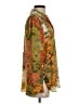 Rose + Olive 100% Polyester Floral Orange Long Sleeve Blouse Size XS (estimated) - photo 4