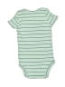 Carter's 100% Cotton Stripes Green Short Sleeve Onesie Size Newborn - photo 2