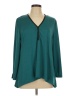 Kaktus Teal Long Sleeve Blouse Size XL - photo 1