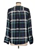 Violet & Claire 100% Polyester Plaid Blue Long Sleeve Blouse Size L - photo 2