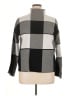Tahari Checkered-gingham Gray Turtleneck Sweater Size XL - photo 1