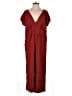 LOFT Beach Solid Red Jumpsuit Size M - photo 1
