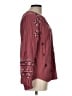 Westbound 100% Rayon Burgundy Long Sleeve Blouse Size L - photo 4