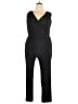 NY Collection 100% Polyester Black Jumpsuit Size 1X (petite) - photo 1