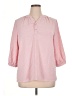 Unbranded 100% Polyester Pink 3/4 Sleeve Blouse Size XL - photo 1