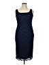 Alex Evenings 100% Polyester Blue Cocktail Dress Size 14 Petite - photo 1