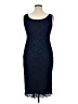 Alex Evenings 100% Polyester Blue Cocktail Dress Size 14 Petite - photo 2