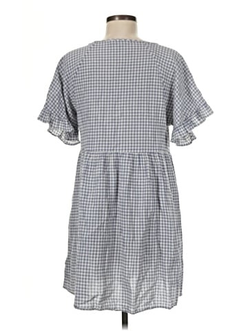 Madewell Ruffle-Sleeve Babydoll Dress in Seersucker Gingham (view 2)