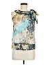 I.N. San Francisco 100% Polyester Teal Sleeveless Blouse Size M - photo 1