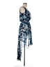 Aqua 100% Polyester Print Blue Cocktail Dress Size M - photo 4