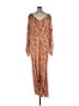 Mac Duggal 100% Polyester Brown Orange Casual Dress Size 28 - photo 2