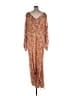 Mac Duggal 100% Polyester Brown Orange Casual Dress Size 22 - photo 2