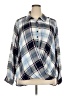 Tolani Plaid Blue 3/4 Sleeve Blouse Size 2X - photo 1
