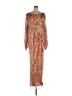 Mac Duggal 100% Polyester Brown Orange Casual Dress Size 22 - photo 1