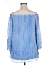 H By Halston 100% Polyester Blue 3/4 Sleeve Blouse Size 1X (estimated) - photo 2