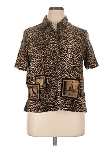 C.M. Shapes Short Sleeve Blouse (view 1)