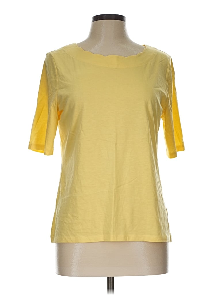 Pre-owned Talbots Short Sleeve T-shirt In Yellow