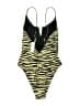Topshop Animal Print Yellow One Piece Swimsuit Size 8 - photo 2