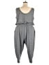 LIVI Stripes Gray Jumpsuit Size 22 Plus - photo 2