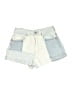 PacSun 100% Cotton Color Block Blue Denim Shorts Size 23 waist - photo 1
