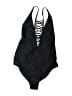 Venus Solid Black One Piece Swimsuit Size 8 - photo 1