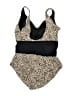 Assorted Brands Animal Print Tan One Piece Swimsuit Size L - photo 2