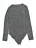 Madewell Gray V-Neck Full-Coverage Bodysuit Size M - photo 2