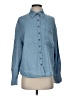 Lulus Solid Blue Long Sleeve Button-Down Shirt Size XS - photo 1
