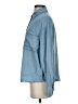 Lulus Solid Blue Long Sleeve Button-Down Shirt Size XS - photo 5