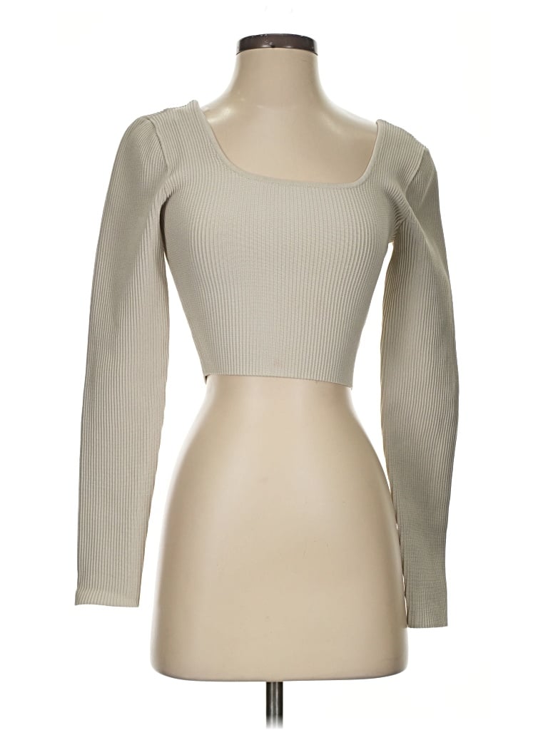 Pre-owned Babaton 3/4 Sleeve T-shirt In Ivory