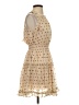 Storia 100% Polyester Polka Dots Tan Cocktail Dress Size S - photo 4