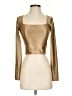 Babaton Metallic Gold Long Sleeve Top Size XS - photo 1